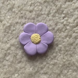 Clay flower magnet